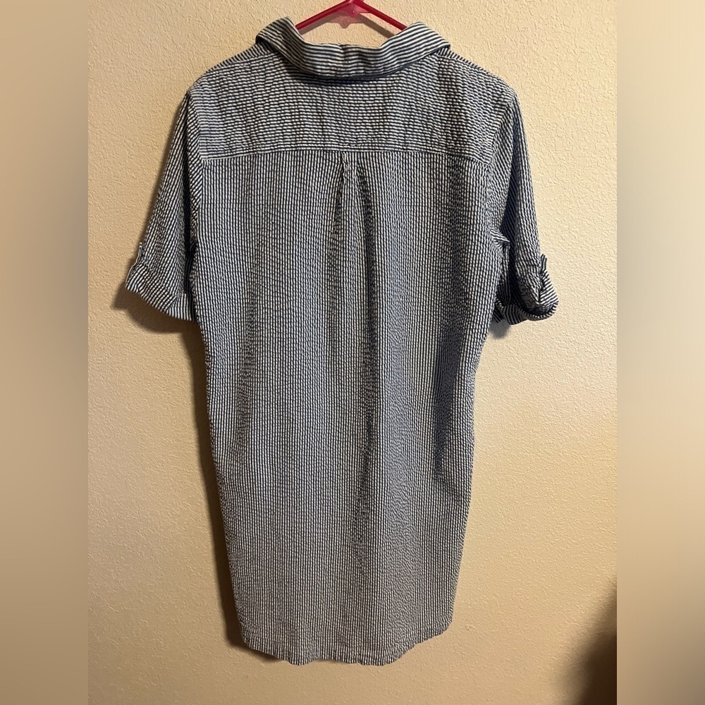 Karen Scott Striped Shirt Dress Size Large - Picture 8 of 10